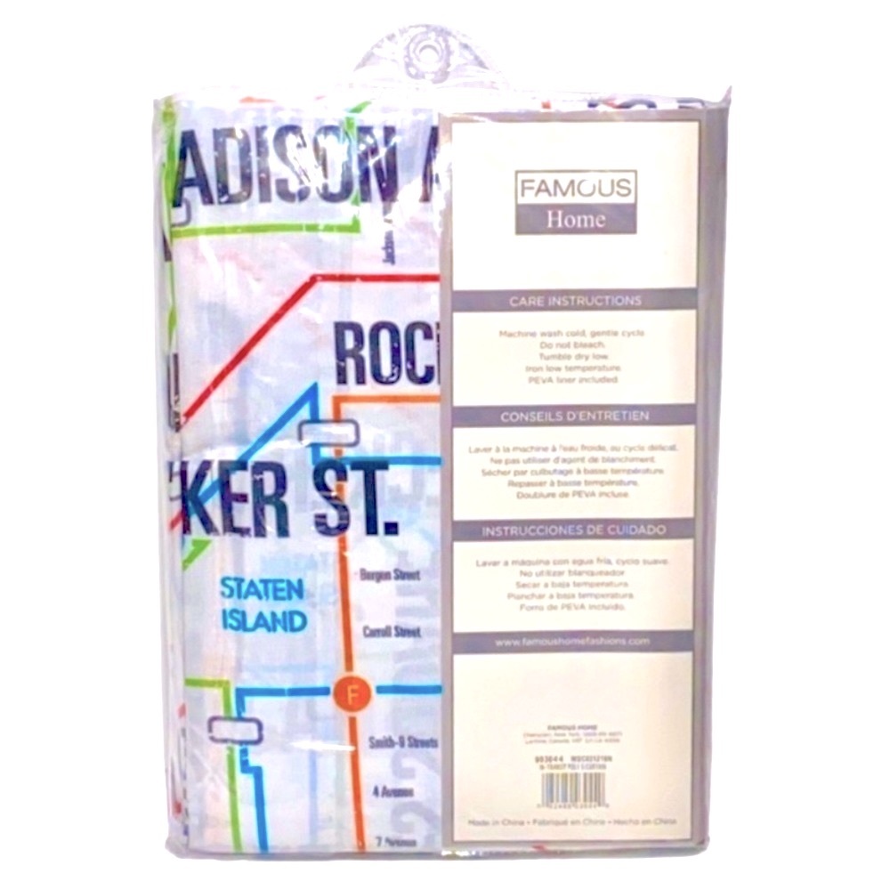 NYC In-Transit • Fabric Shower Curtain • Artistic • Modern • Contemporary - Picture 5 of 8
